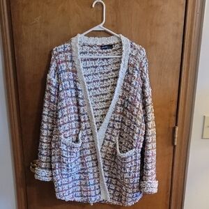 Cozy Multicolor Knit Cardigan Sweater